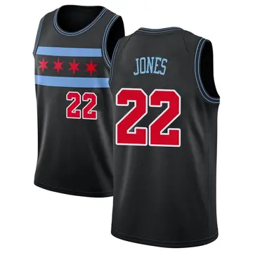 Chicago Bulls Carlik Jones 2018/19 Jersey - City Edition - Men's Swingman Black