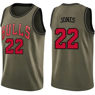 Chicago Bulls Carlik Jones Salute to Service Jersey - Men's Swingman Green