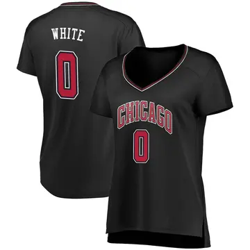Chicago Bulls Coby White Black Jersey - Statement Edition - Women's Fast Break White