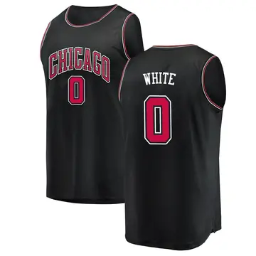 Chicago Bulls Coby White Black Jersey - Statement Edition - Youth Fast Break White