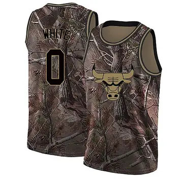 Chicago Bulls Coby White Camo Realtree Collection Jersey - Men's Swingman White