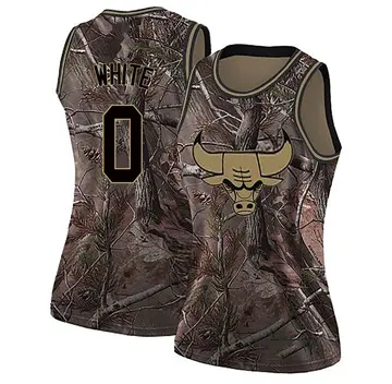 Chicago Bulls Coby White Camo Realtree Collection Jersey - Women's Swingman White