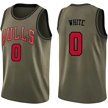 Chicago Bulls Coby White Green Salute to Service Jersey - Men's Swingman White