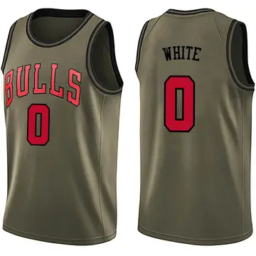 Chicago Bulls Coby White Green Salute to Service Jersey - Youth Swingman White