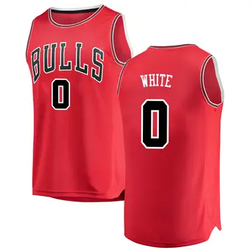 Chicago Bulls Coby White Red Jersey - Icon Edition - Men's Swingman White