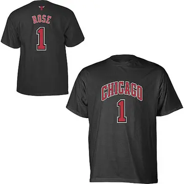 Chicago Bulls Derrick Rose Time T-Shirt - - Men's Game Black