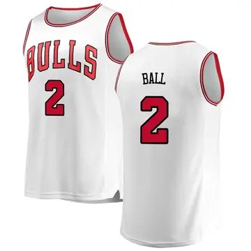 Chicago Bulls Lonzo Ball Jersey - Association Edition - Men's Fast Break White