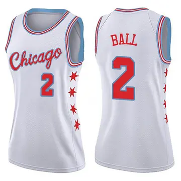Chicago Bulls Lonzo Ball Jersey - City Edition - Women's Swingman White