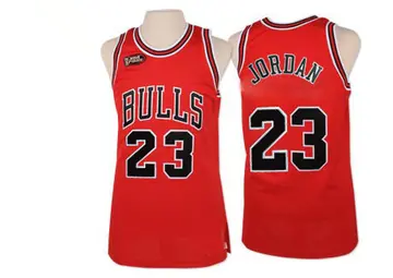 Chicago Bulls Michael Jordan Final Patch Throwback Jersey - Men's Swingman Red
