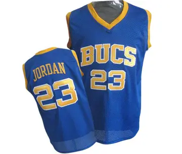 Chicago Bulls Michael Jordan Laney Bucs High School Throwback Jersey - Men's Authentic Blue