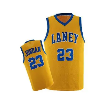 Chicago Bulls Michael Jordan Laney High School Classic Throwback Jersey - Men's Authentic Yellow