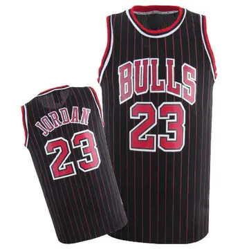 Chicago Bulls Michael Jordan (Red Strip) Jersey - Youth Swingman Black