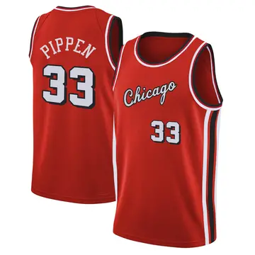 Chicago Bulls Scottie Pippen 2021/22 City Edition Jersey - Men's Swingman Red