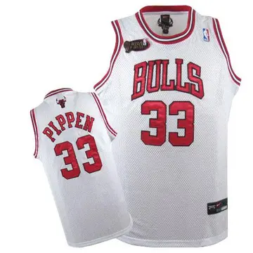 Chicago Bulls Scottie Pippen Champions Patch Jersey - Men's Swingman White