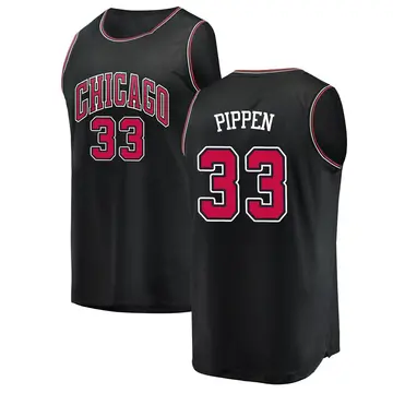 Chicago Bulls Scottie Pippen Jersey - Statement Edition - Men's Fast Break Black