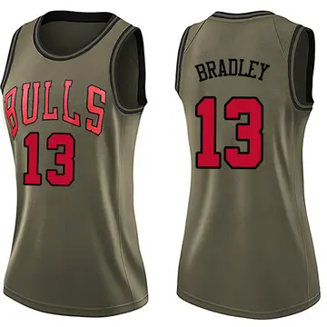 Chicago Bulls Tony Bradley Salute to Service Jersey - Women's Swingman Green